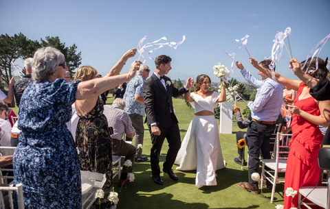 Fun and Cheerful Golf Club Wedding in Raglan