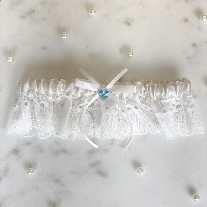 Blue heart garter