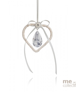 Heart with crystal drop