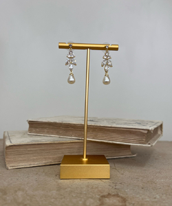 Diamante & pearl earrings