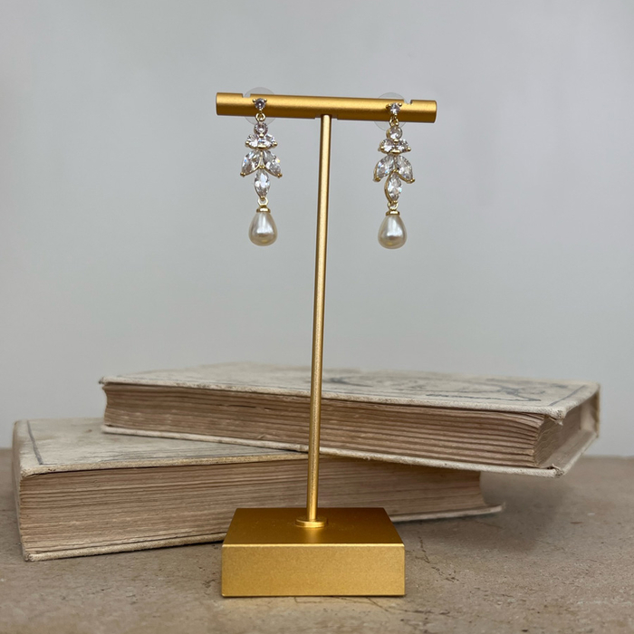 Diamante & pearl earrings