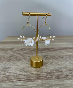 Pearl & Porcelain hoops