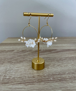 Pearl & Porcelain hoops