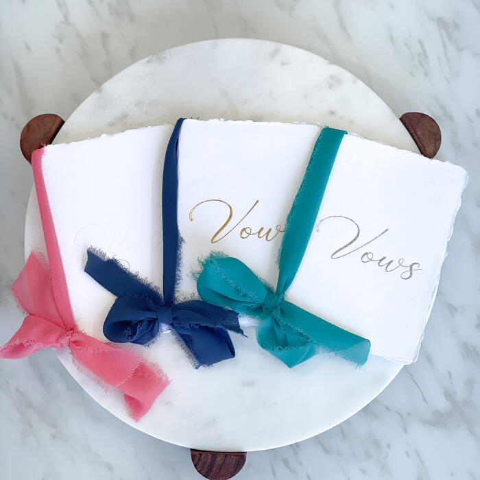 Hand made Vows book
