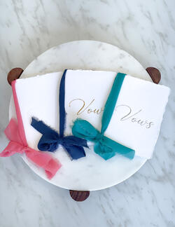 Hand made Vows book