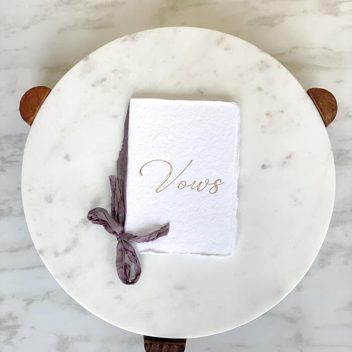 Hand made Vows book