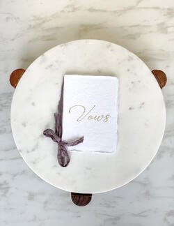 Hand made Vows book