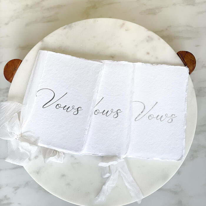 Hand made Vows book