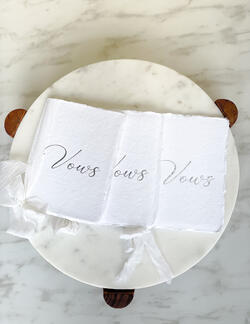 Hand made Vows book