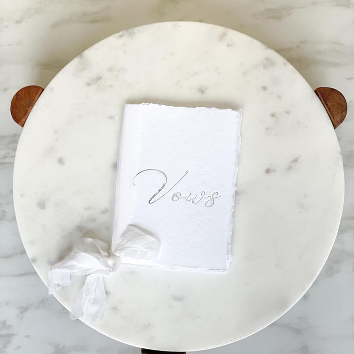 Hand made Vows book