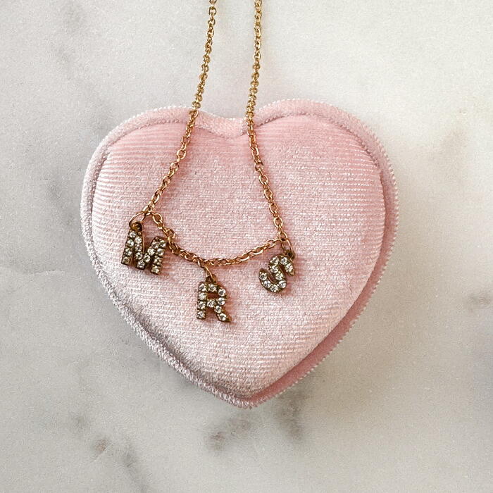 MRS letter necklace