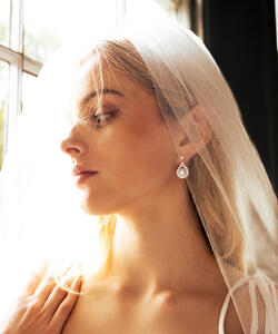 CZ and pearl earrrings