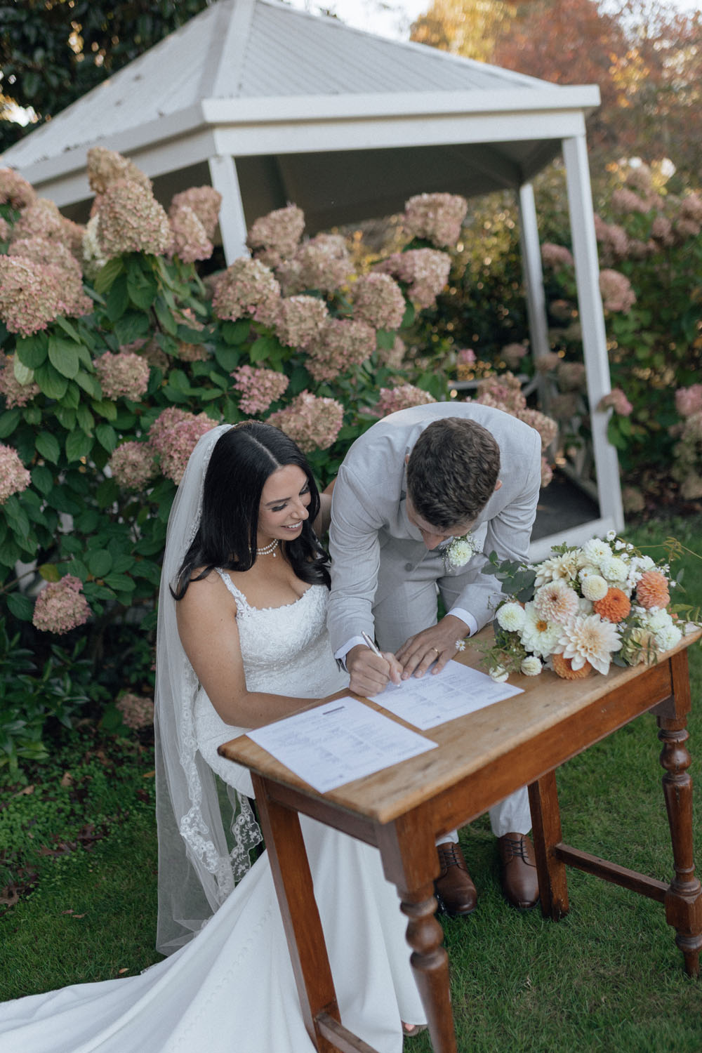 Bubbly and Fun Garden wedding in Masterton