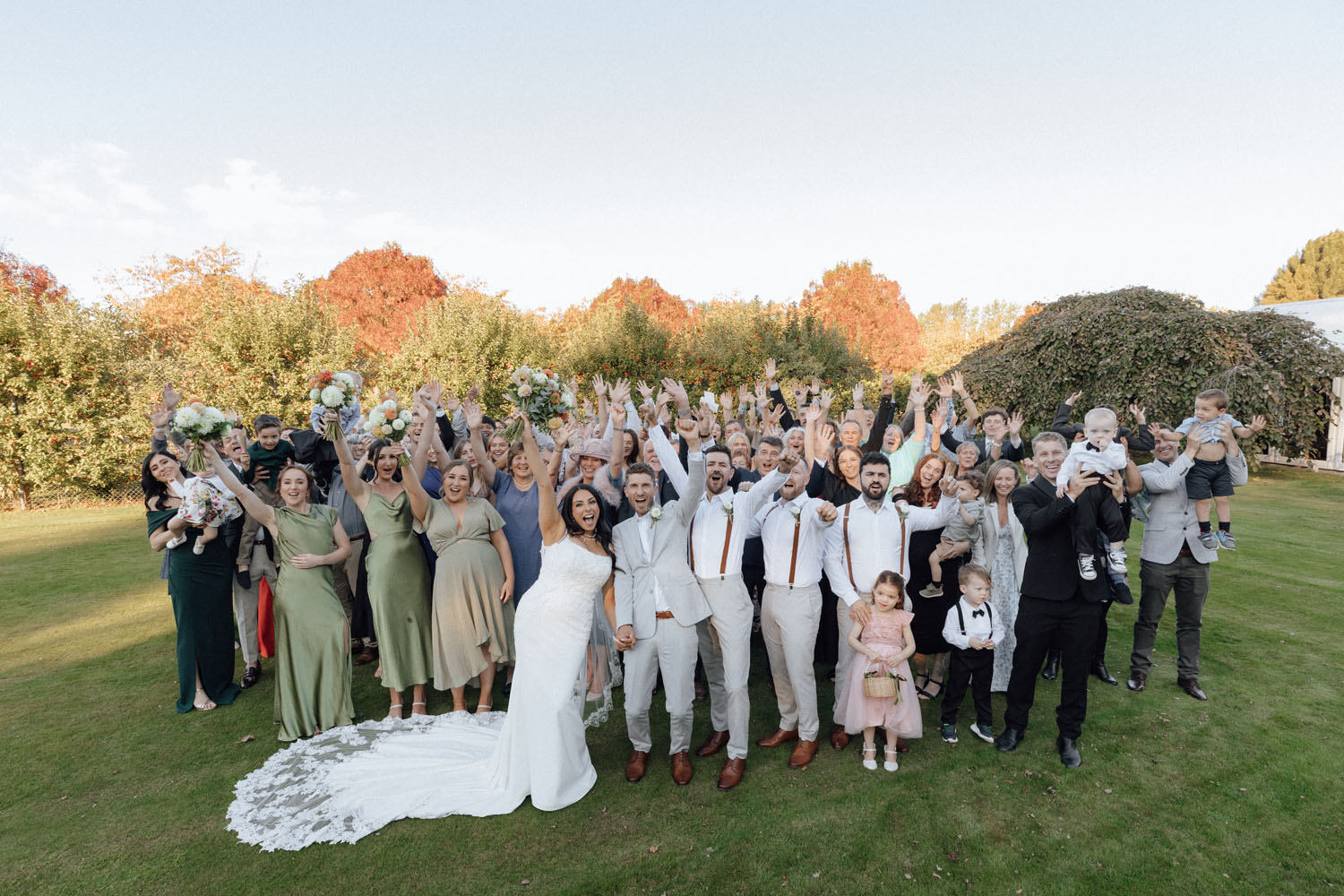 Bubbly and Fun Garden wedding in Masterton